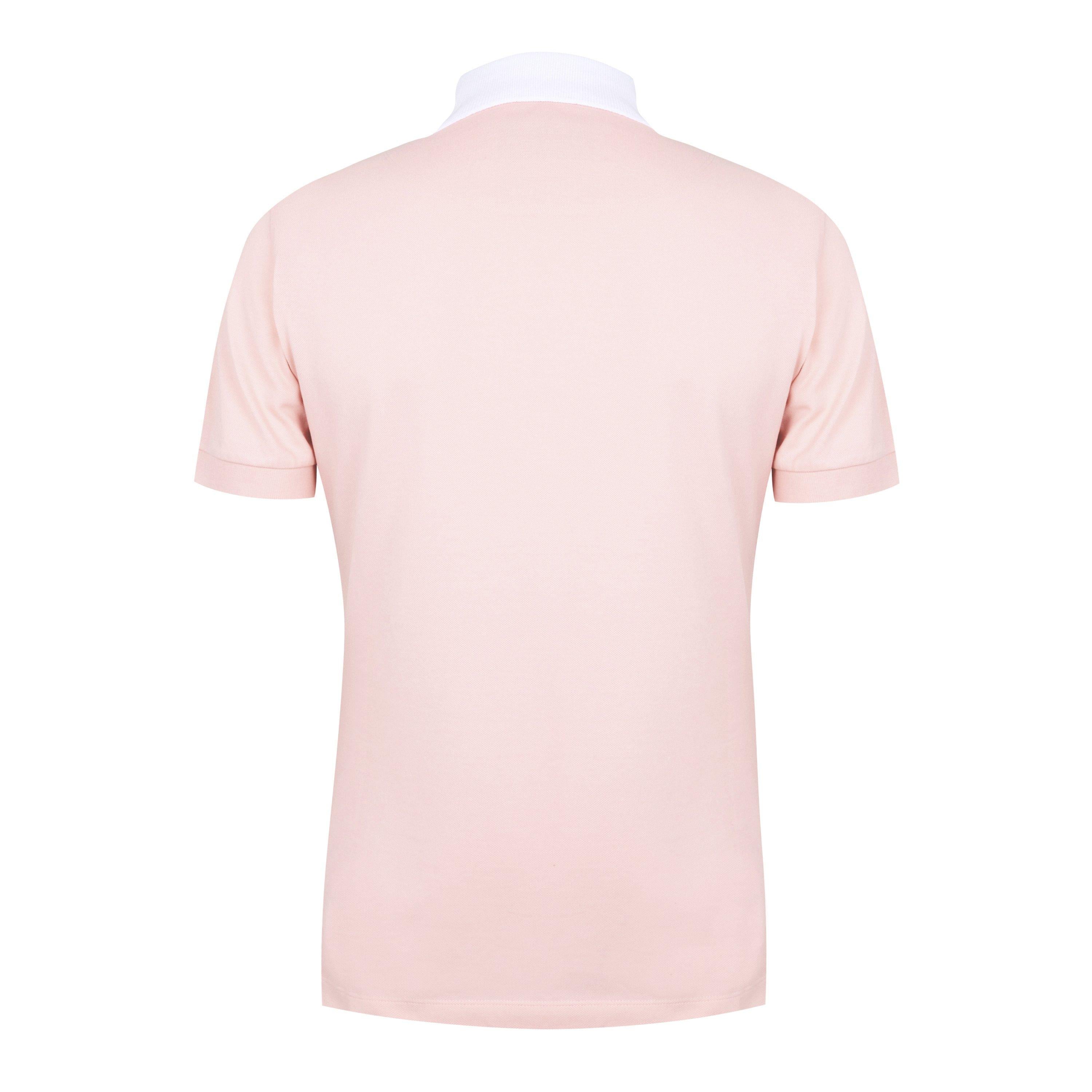 Men's Plain Cotton Contrasting Collar Polo Shirt