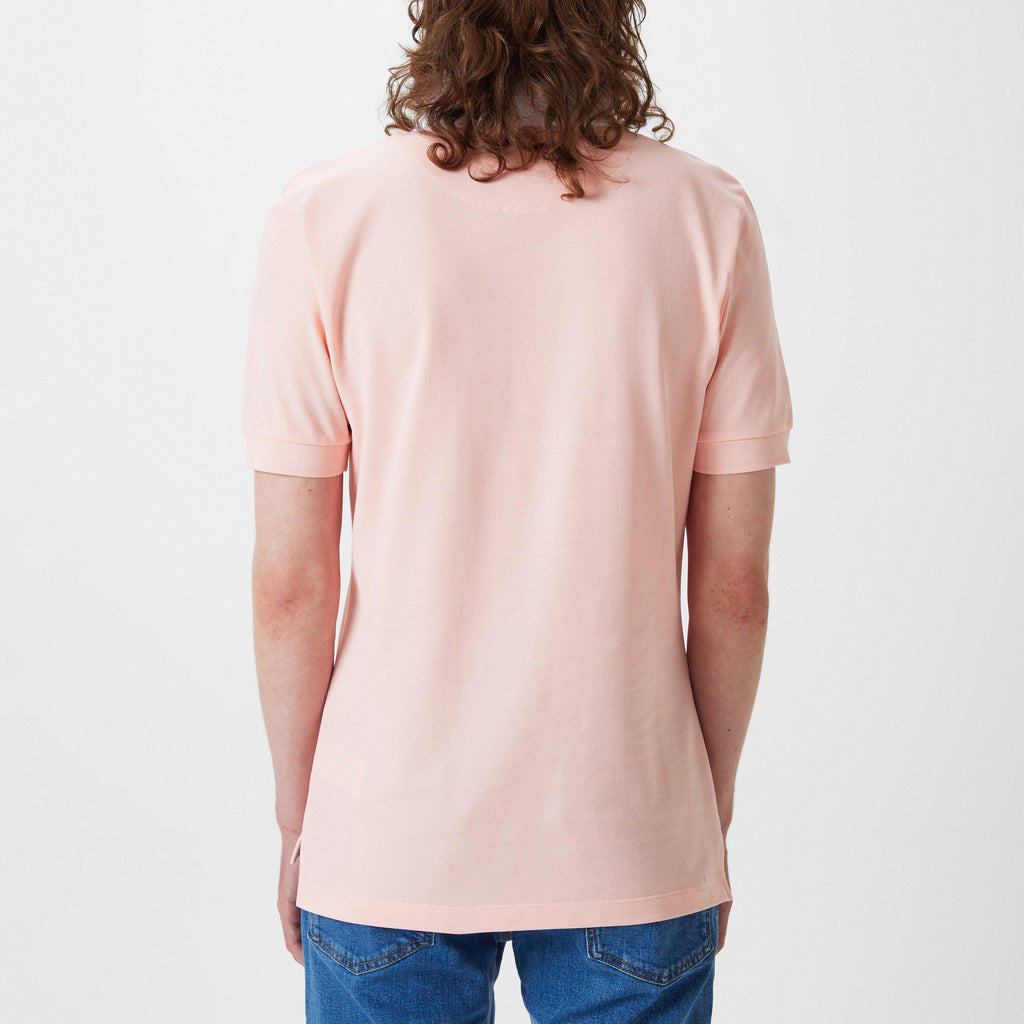 Men's Plain Cotton Contrasting Collar Polo Shirt