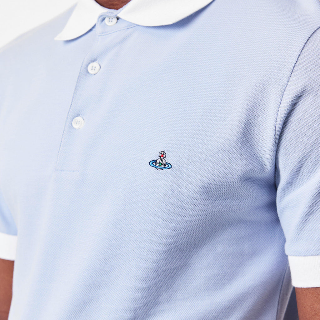 Men's Plain Cotton Contrasting Collar Polo Shirt