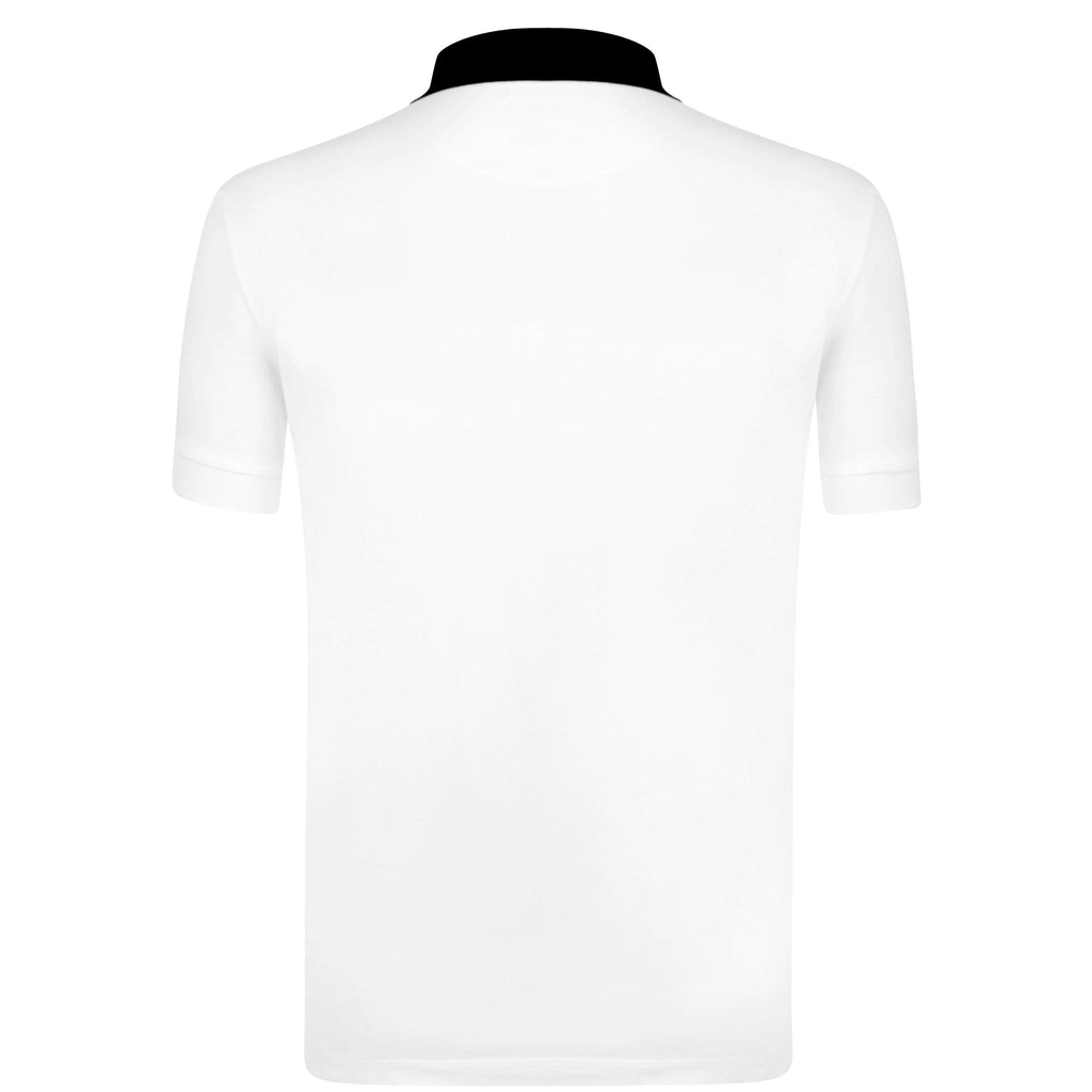 Men's Plain Cotton Contrasting Collar Polo Shirt