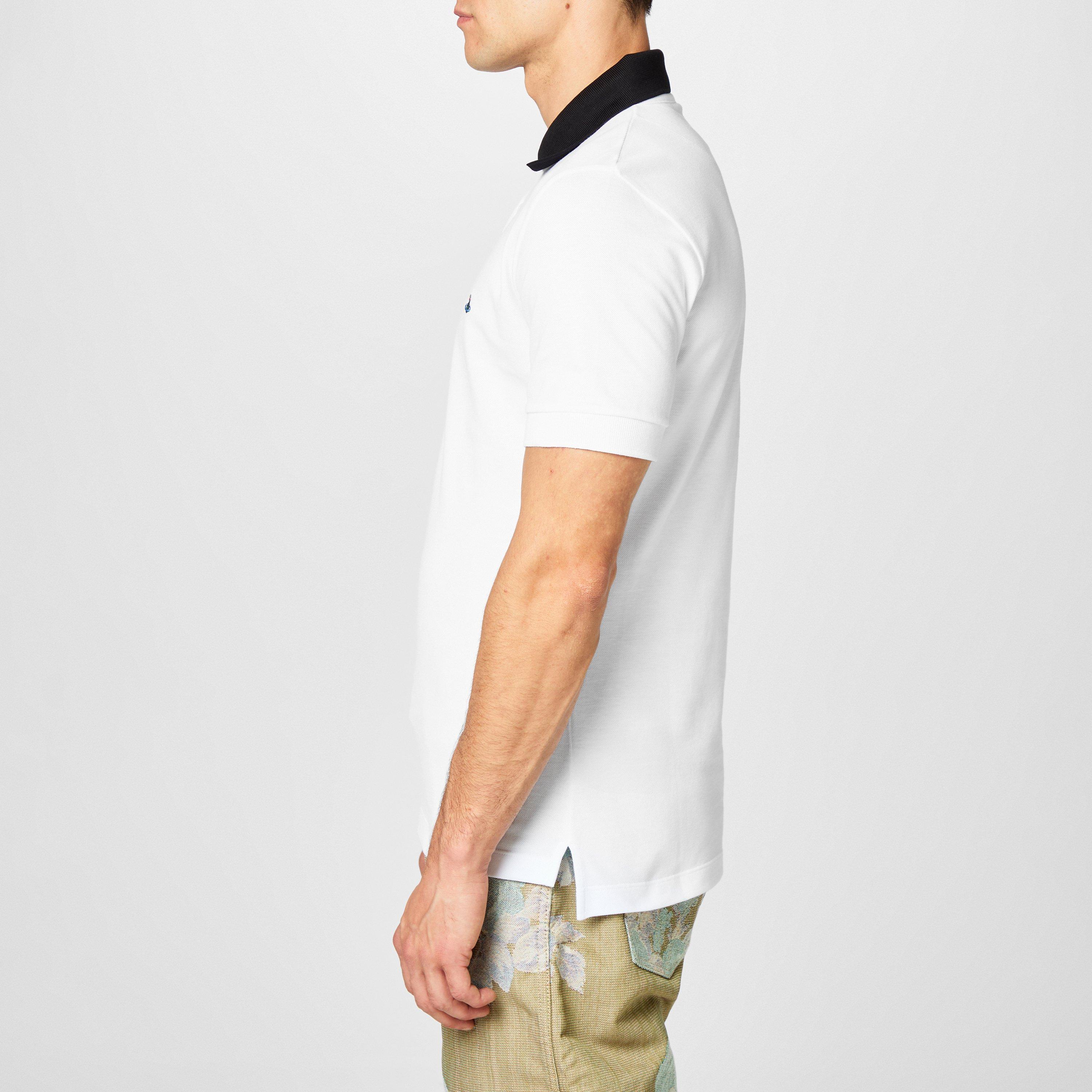 Men's Plain Cotton Contrasting Collar Polo Shirt