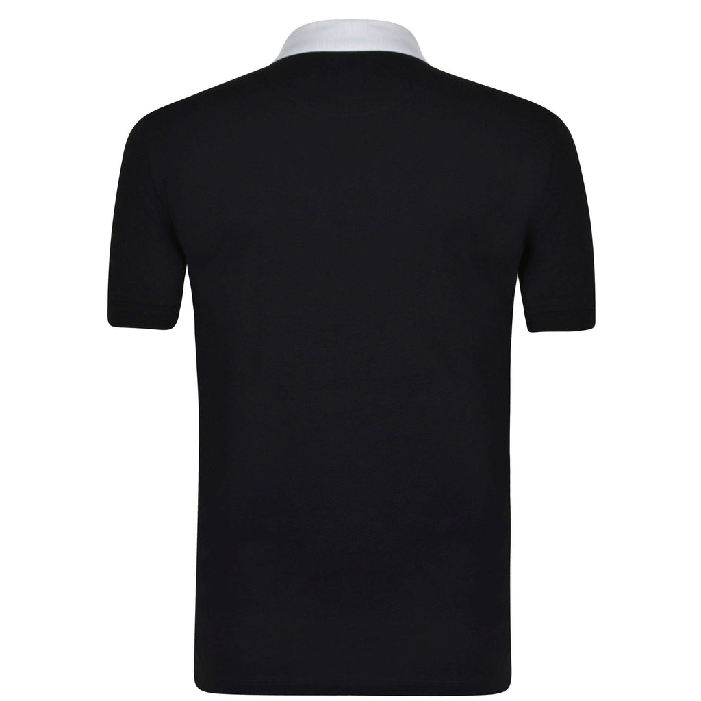 Men's Plain Cotton Contrasting Collar Polo Shirt