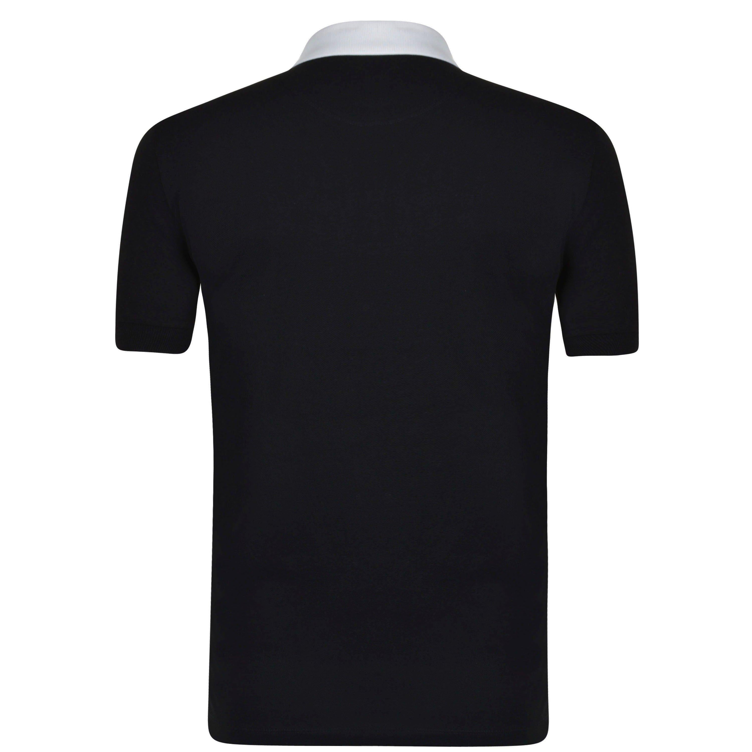 Men's Plain Cotton Contrasting Collar Polo Shirt