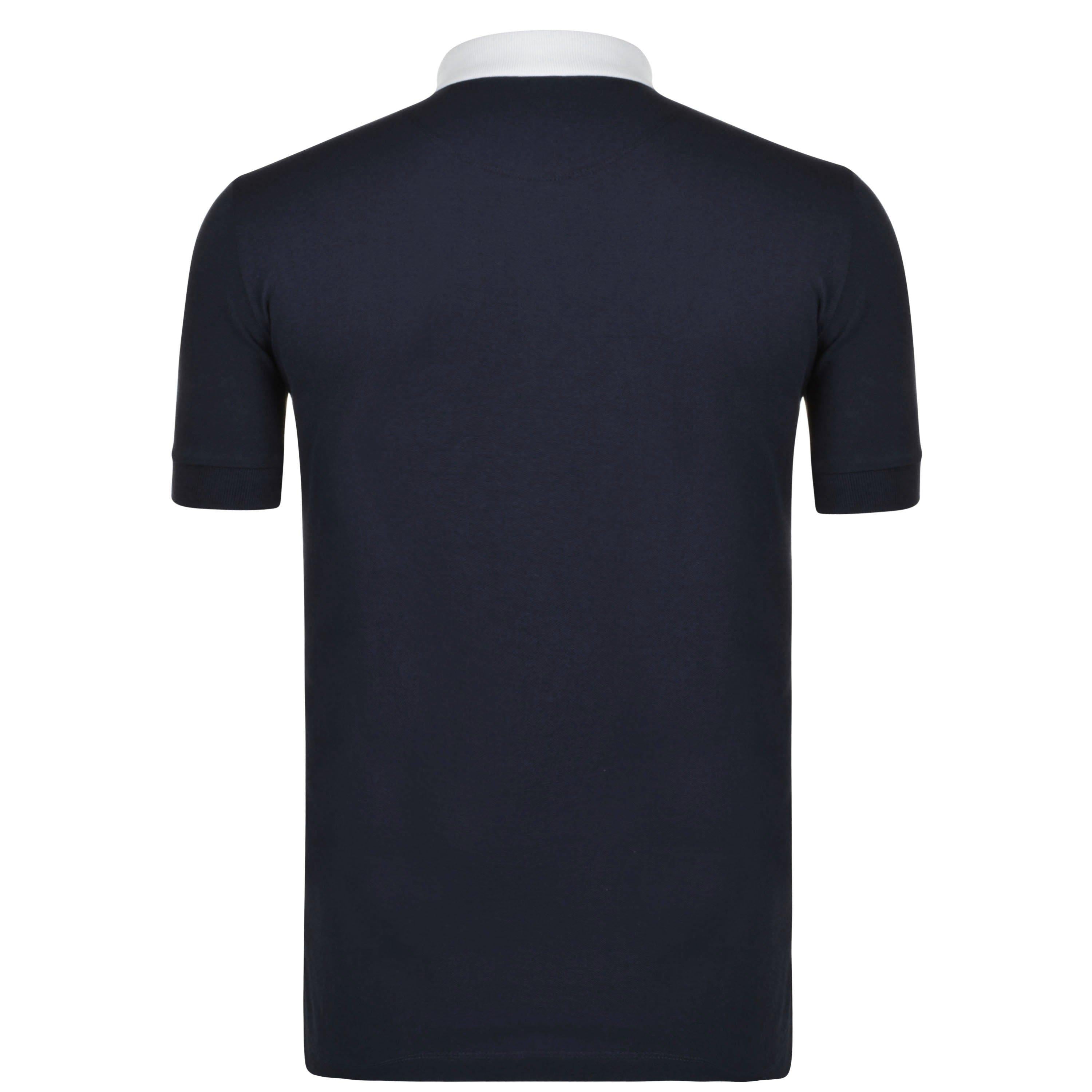 Men's Plain Cotton Contrasting Collar Polo Shirt