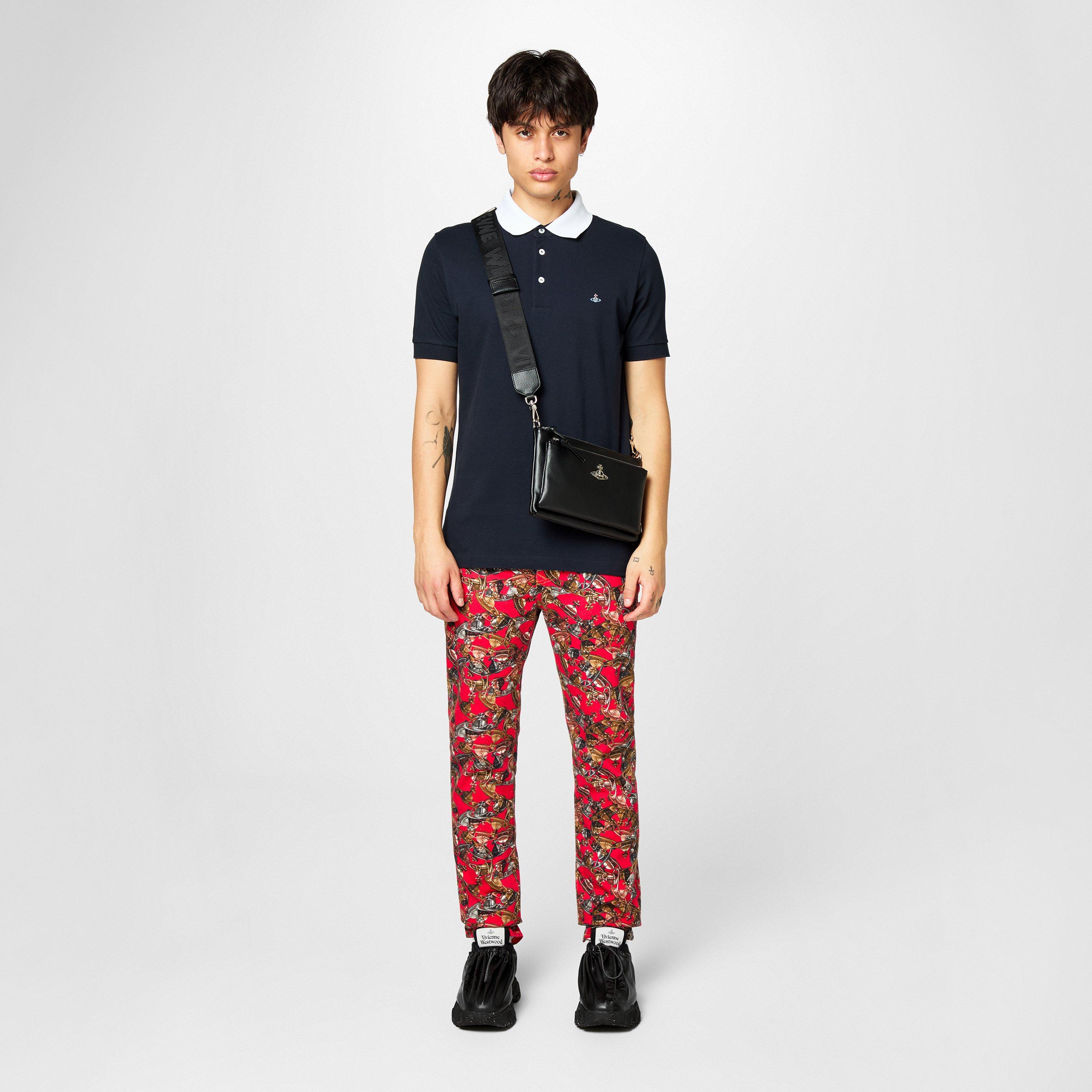 Men's Plain Cotton Contrasting Collar Polo Shirt