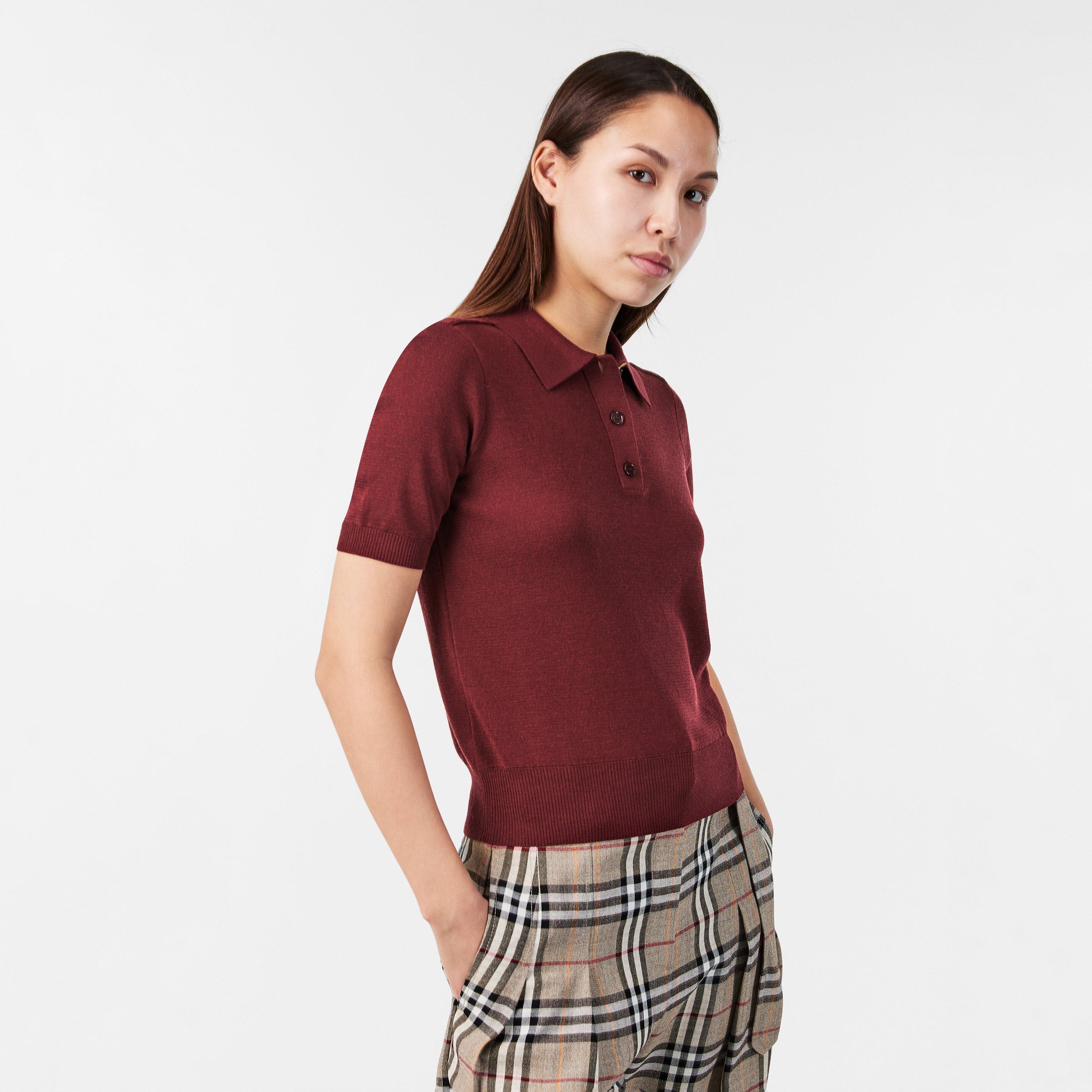 Women's Burb Check Short-Sleeve Polo Shirt