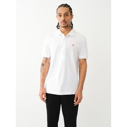 Patched Logo Short Sleeve Polo Shirt