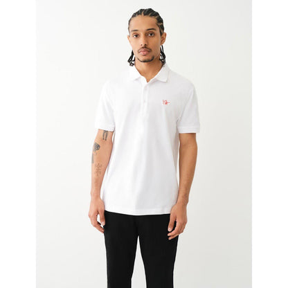 Patched Logo Short Sleeve Polo Shirt