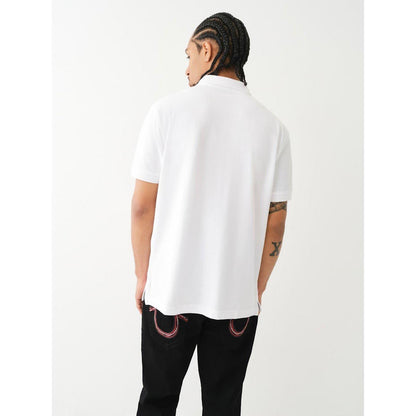 Patched Logo Short Sleeve Polo Shirt