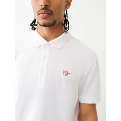 Patched Logo Short Sleeve Polo Shirt