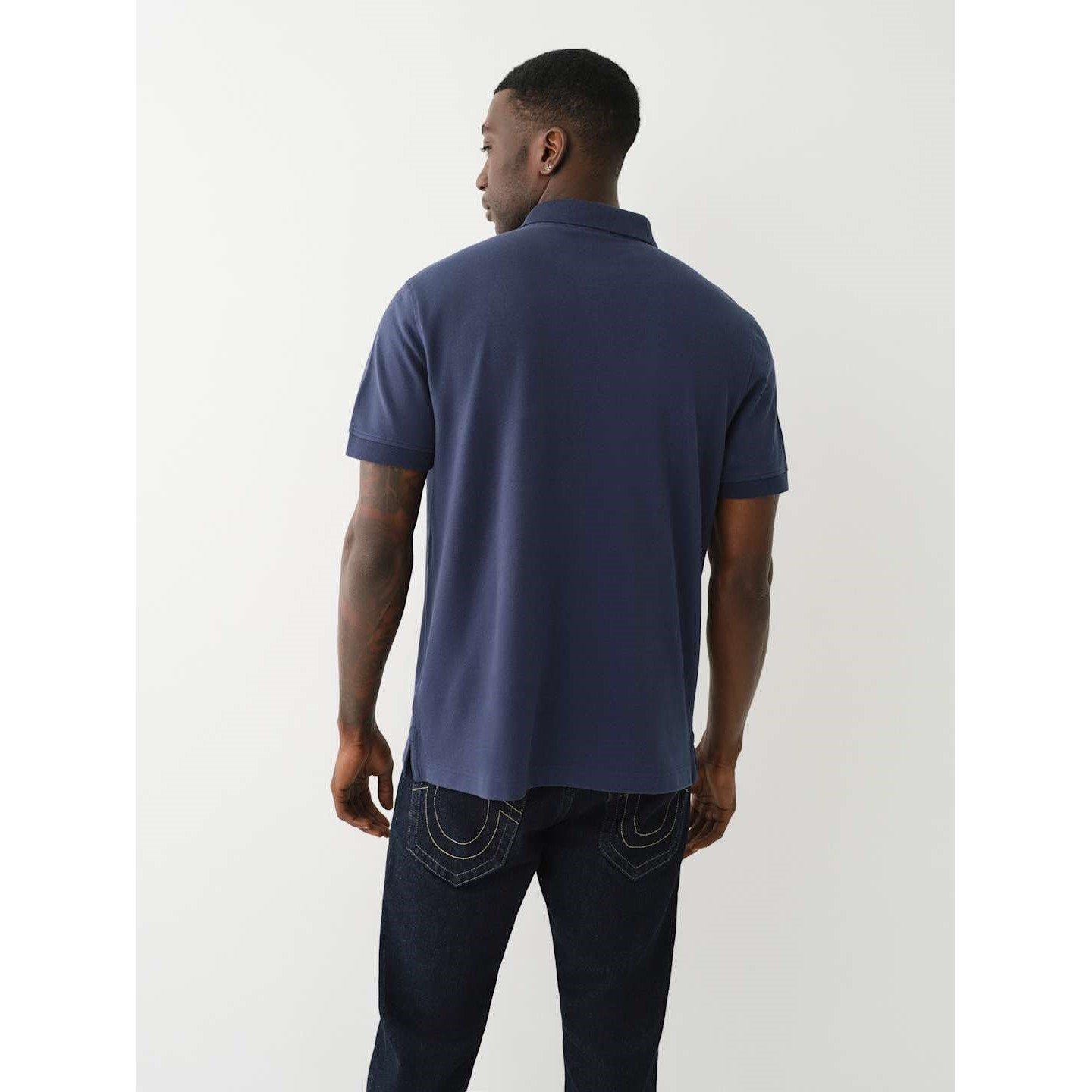 Patched Logo Short Sleeve Polo Shirt