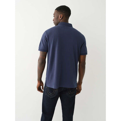 Patched Logo Short Sleeve Polo Shirt