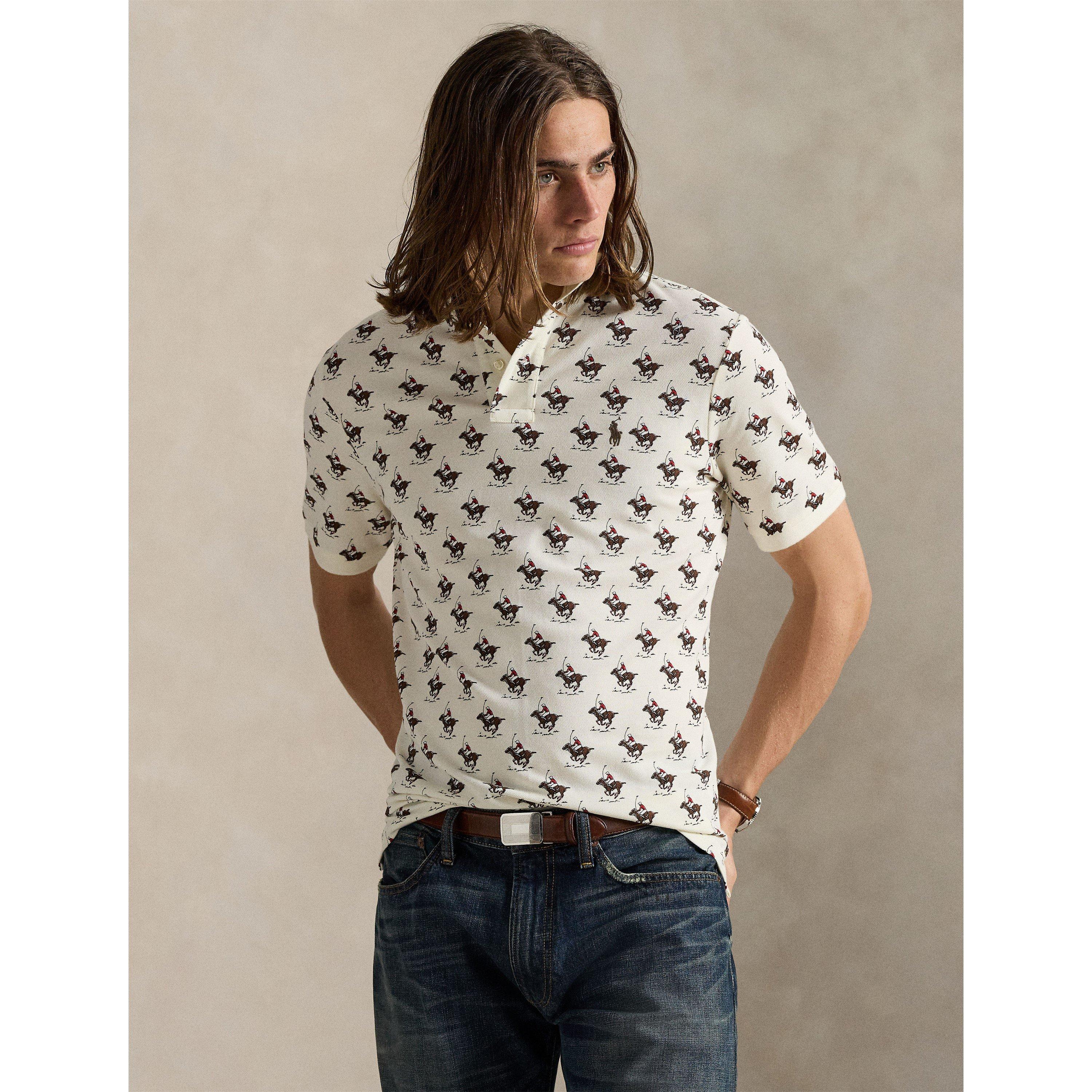 Embroidered Horse Logo Short Sleeve Shirt