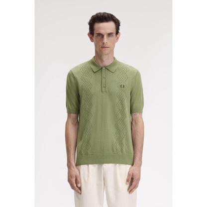 Pointelle Short-Sleeve Polo Shirt