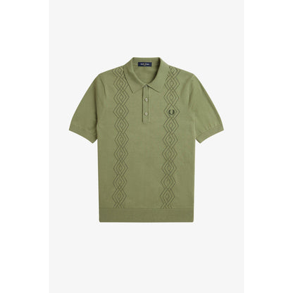 Pointelle Short-Sleeve Polo Shirt
