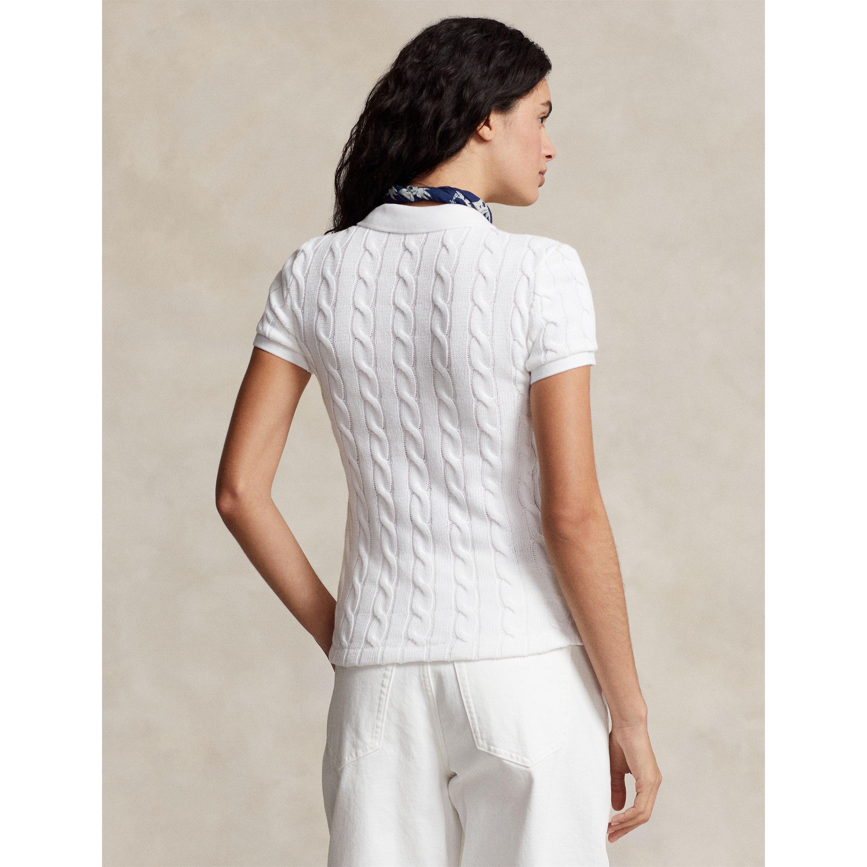 Short Sleeved Cable Knit Jumper