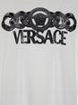Versace White T-Shirt with Medusa Head Logo Print on the Front in Cotton Man