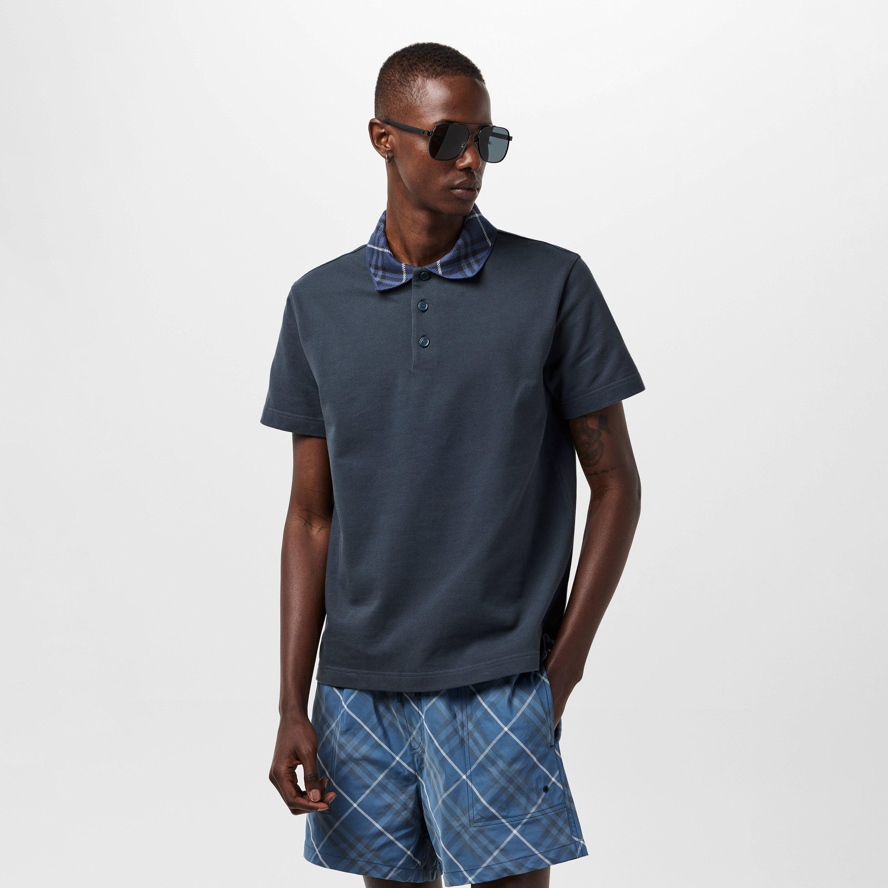 Men's Burberry Check Short-Sleeve Polo Shirt