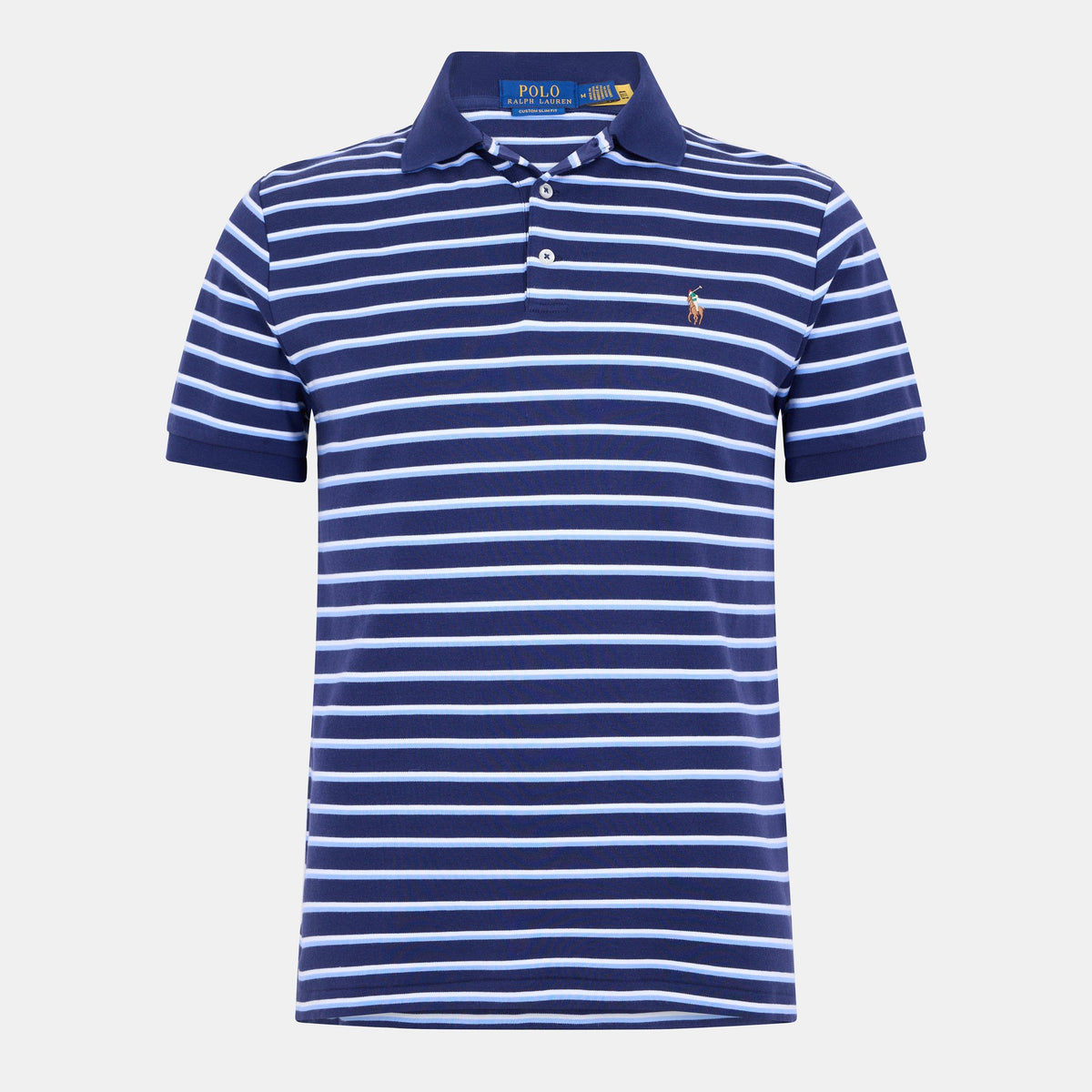Men's Pima Stripe Short-Sleeve Polo Shirt