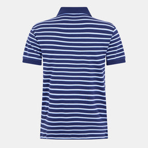 Men's Pima Stripe Short-Sleeve Polo Shirt