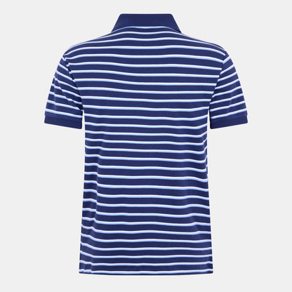 Men's Pima Stripe Short-Sleeve Polo Shirt