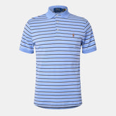 Men's Pima Stripe Short-Sleeve Polo Shirt