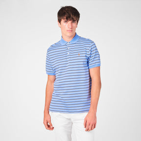 Men's Pima Stripe Short-Sleeve Polo Shirt