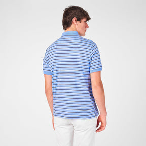 Men's Pima Stripe Short-Sleeve Polo Shirt