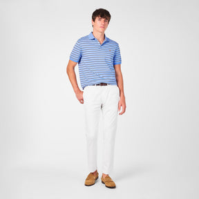 Men's Pima Stripe Short-Sleeve Polo Shirt