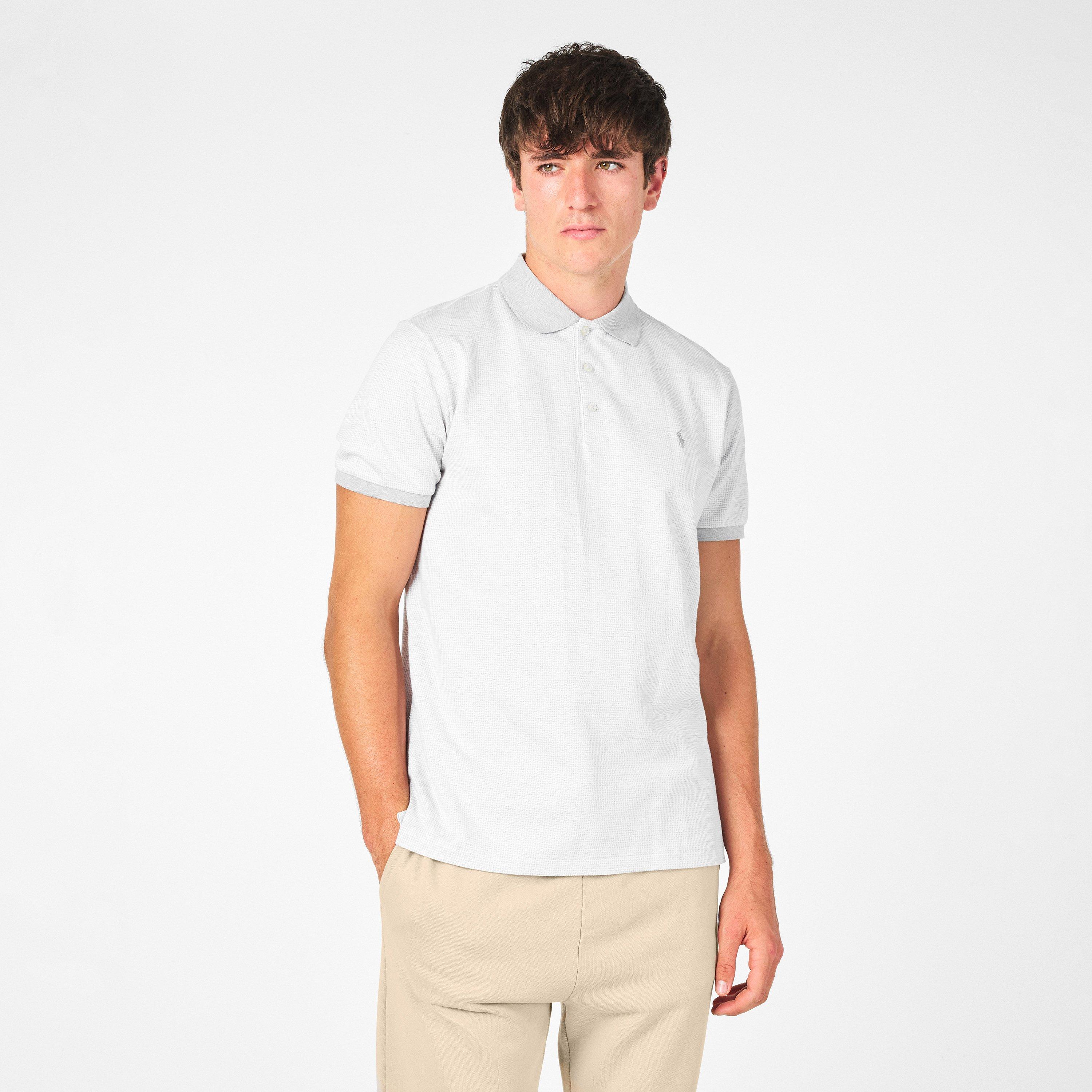 Men's Rib Collar Short-Sleeve Polo Shirt