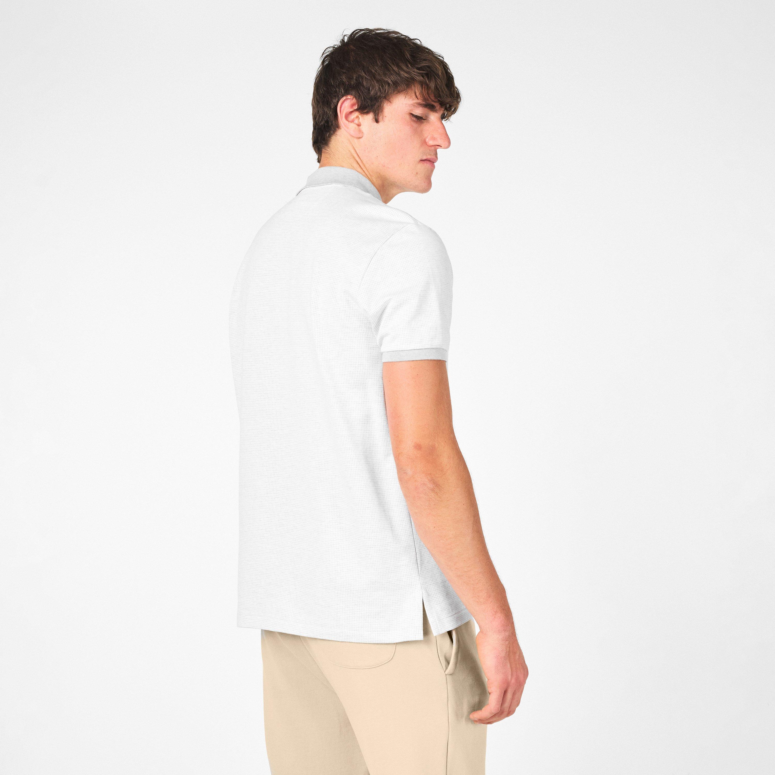 Men's Rib Collar Short-Sleeve Polo Shirt