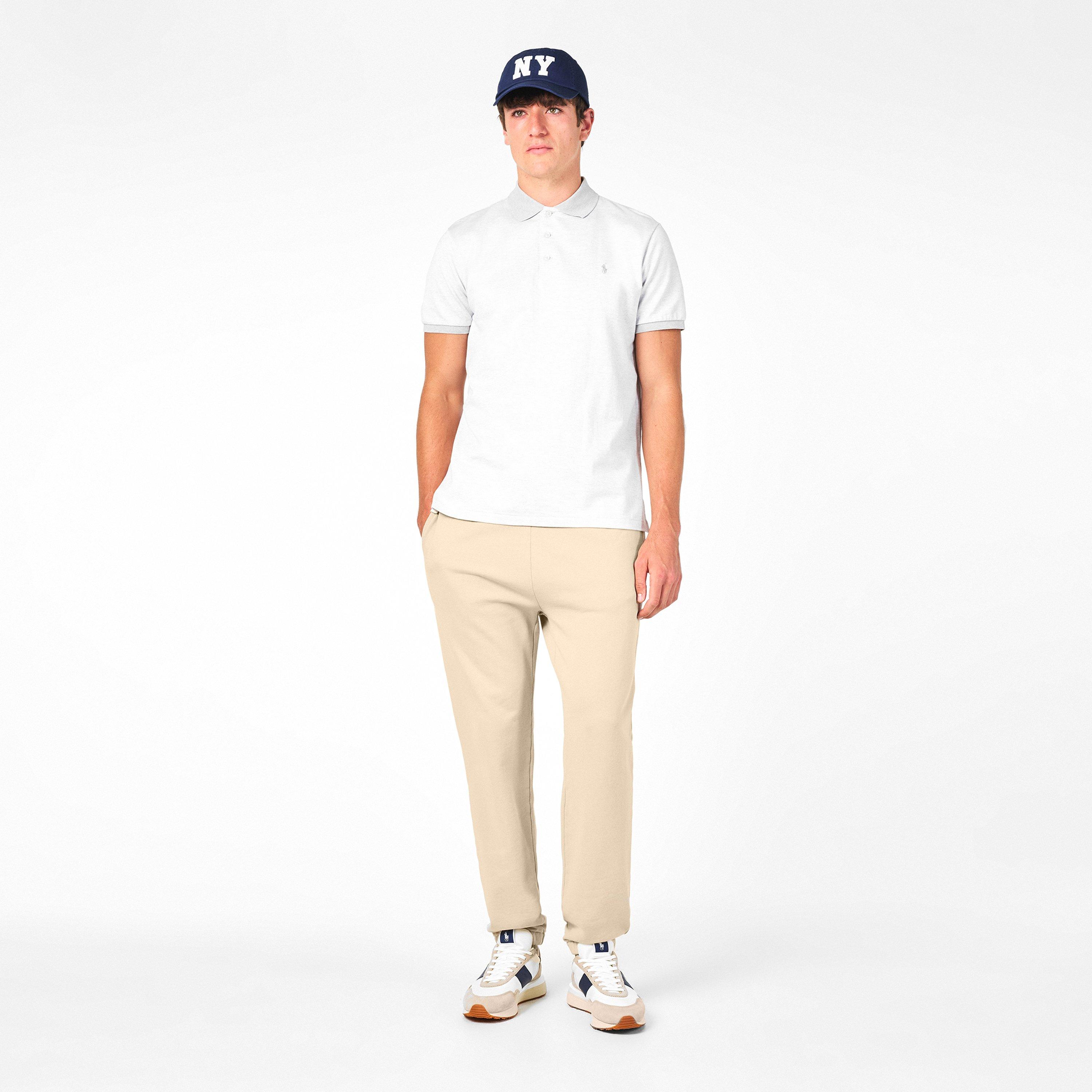 Men's Rib Collar Short-Sleeve Polo Shirt