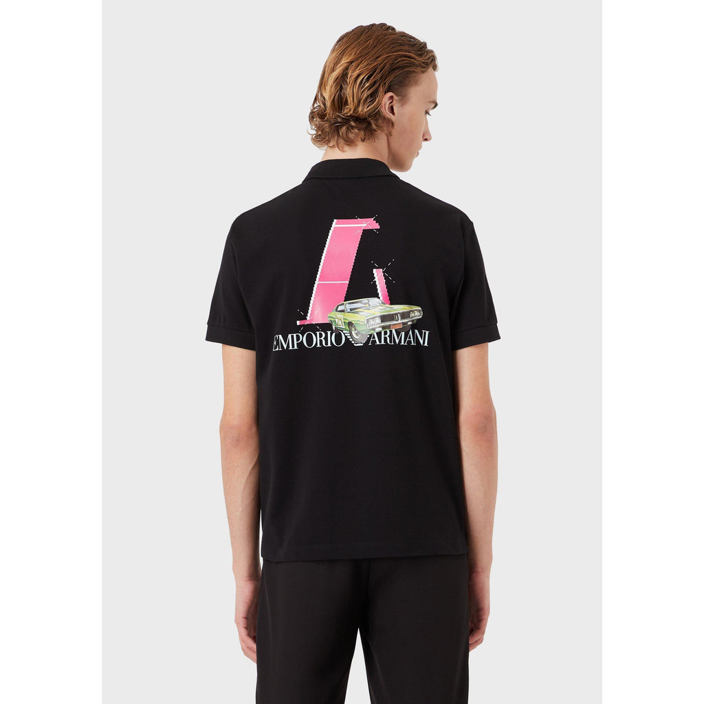 Graphic Print Polo Shirt