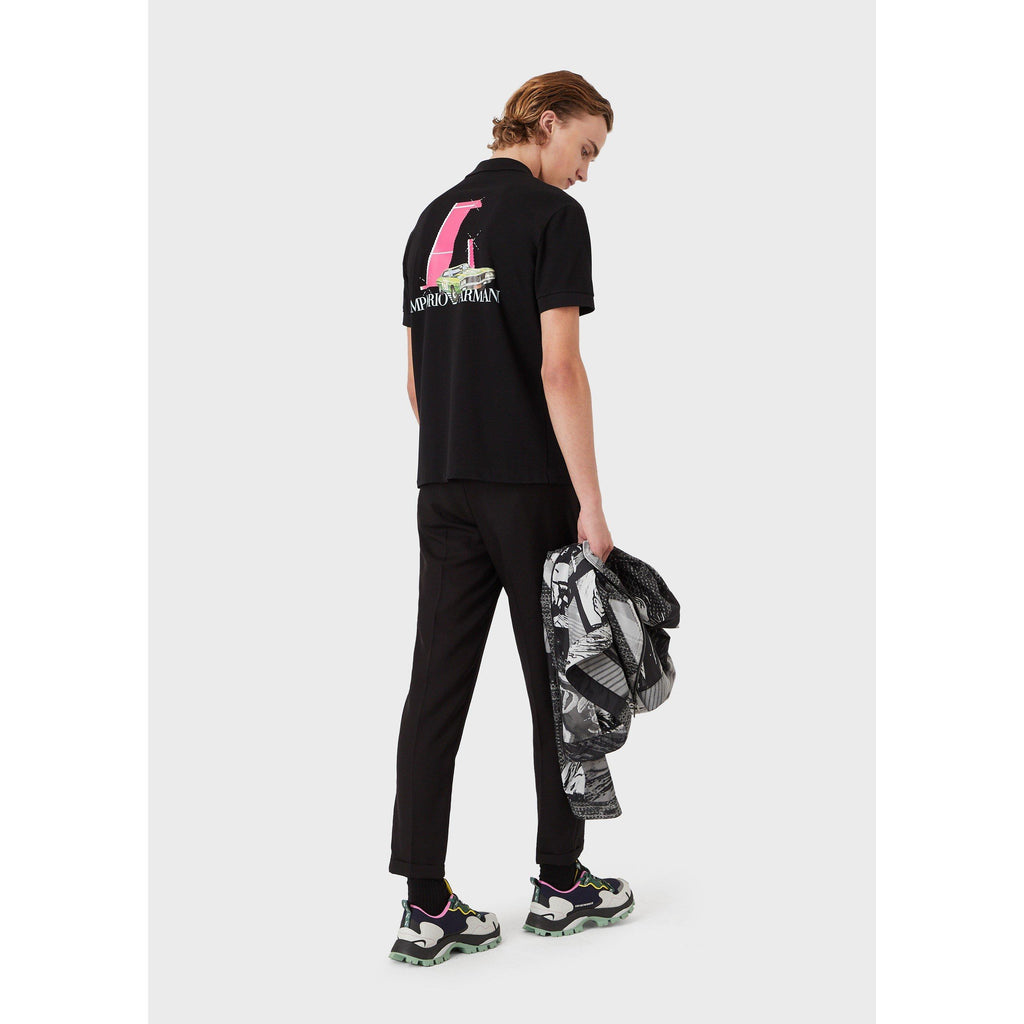 Graphic Print Polo Shirt