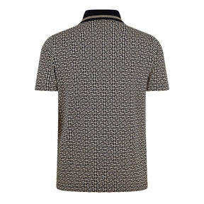 Monogram Zip Polo Shirt