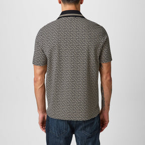 Monogram Zip Polo Shirt