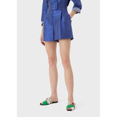 High-Waisted Shorts Shantung Silk Blend