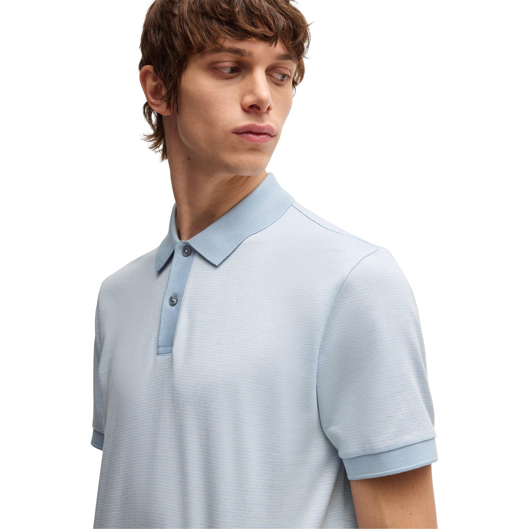 Men's H-Parlay Three-Tone Fabric Polo Shirt