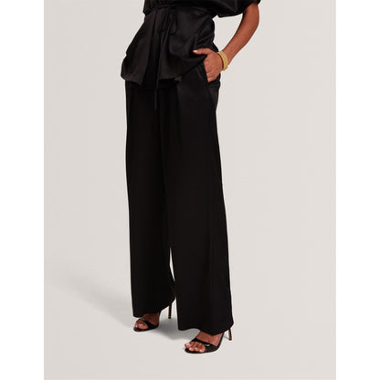 Elastic Back Straight Leg Trousers