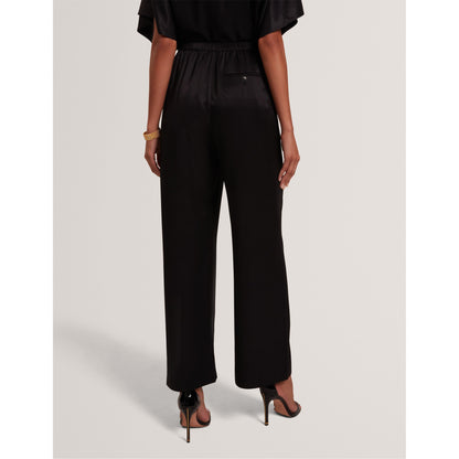 Elastic Back Straight Leg Trousers