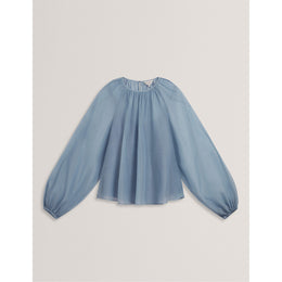 Puff Sleeve Long Blouse