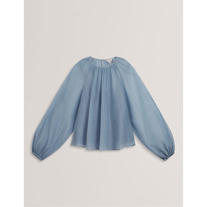 Puff Sleeve Long Blouse