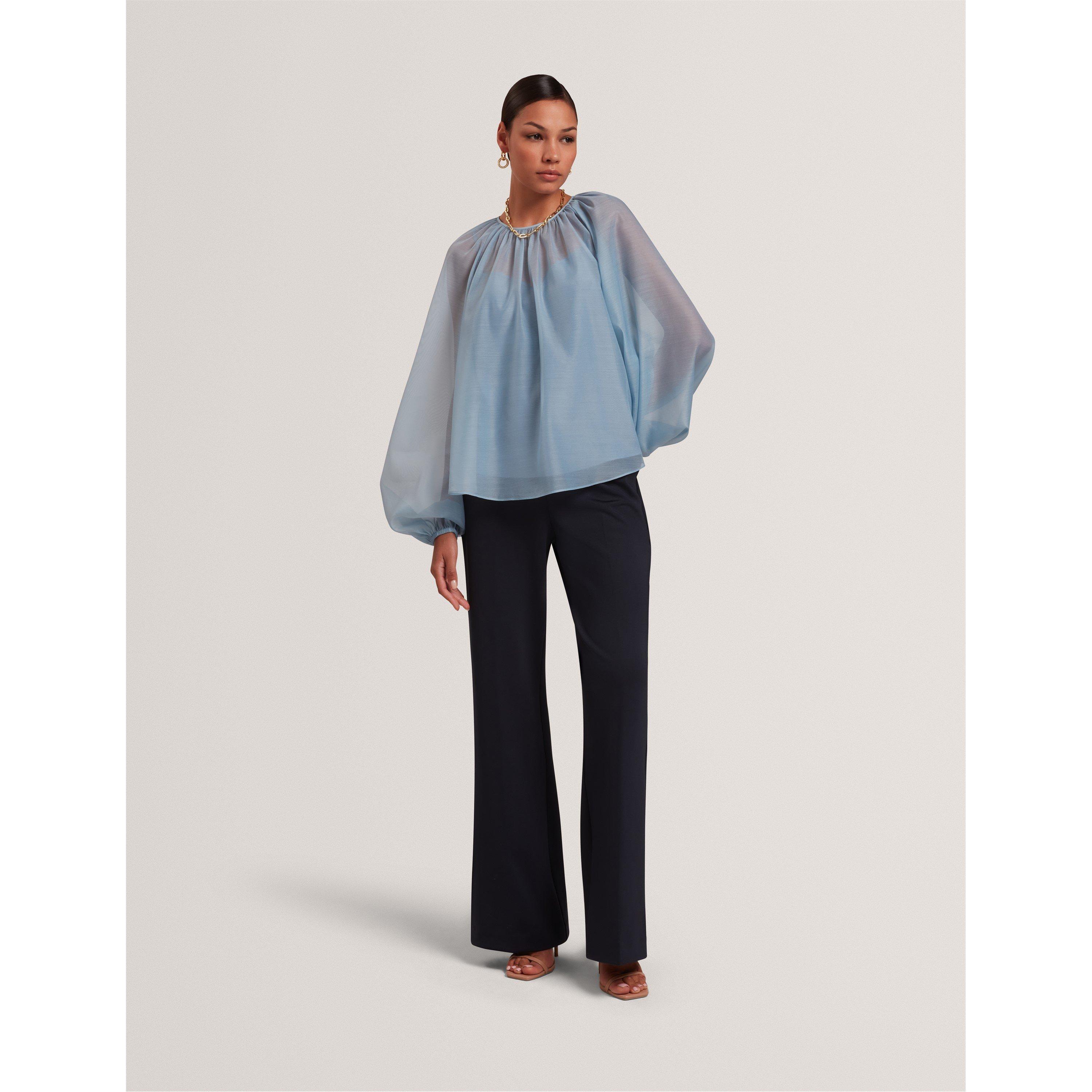 Puff Sleeve Long Blouse