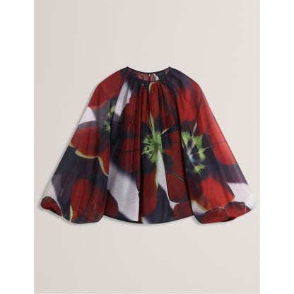 Long Sleeve Print Blouse