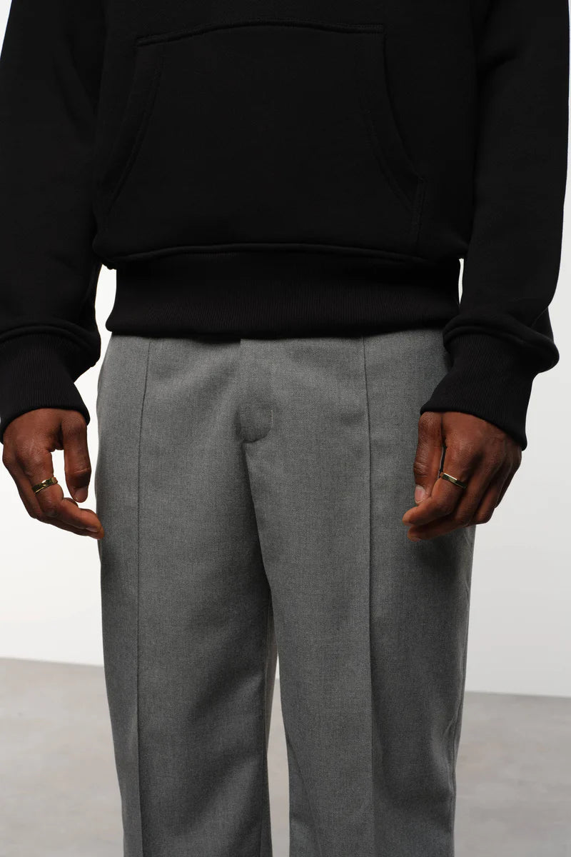 Everyday pleated trousers - light grey