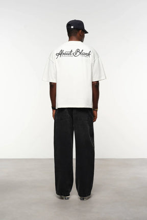 Banner t-shirt - oat/black