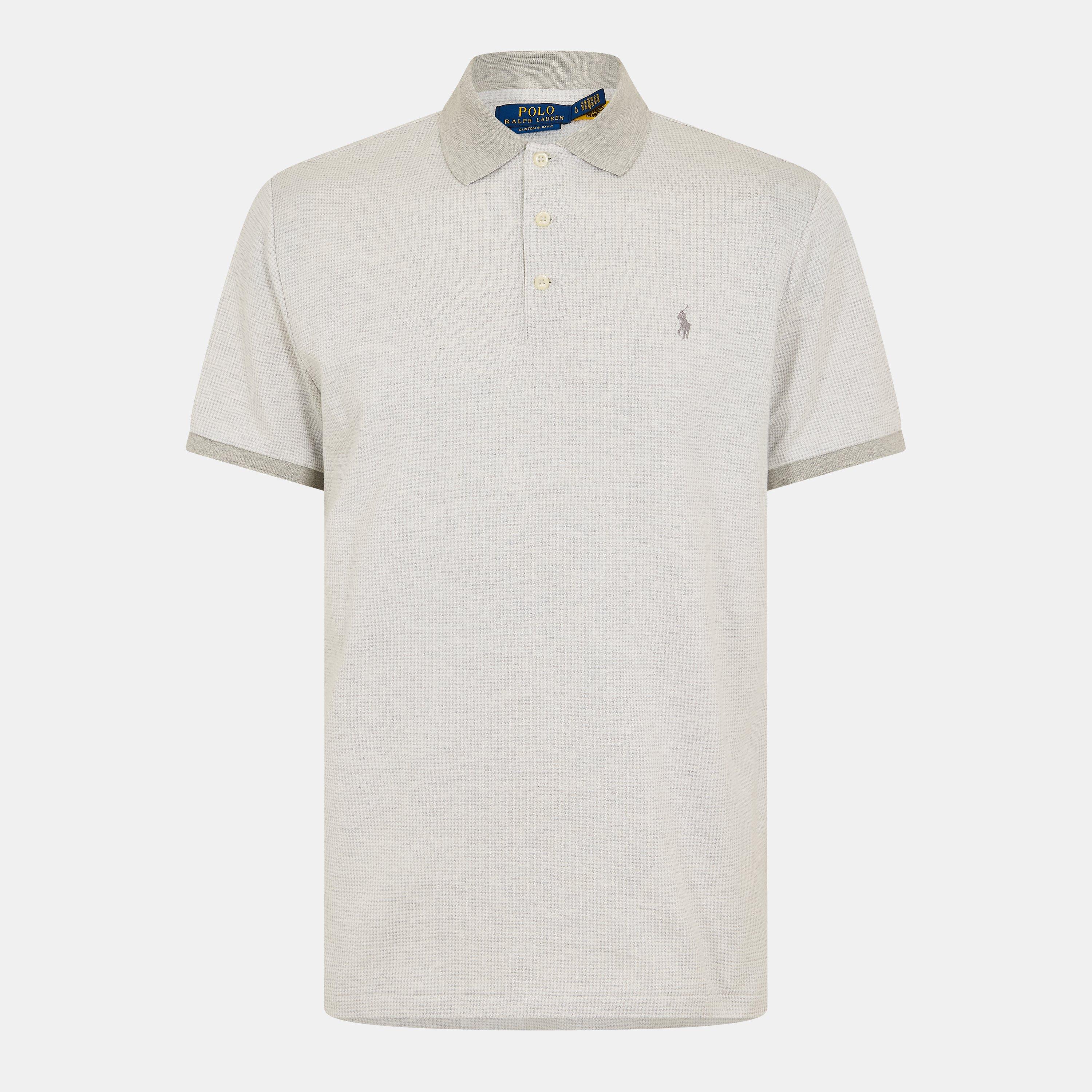 Men's Houndstooth Short-Sleeve Polo Shirt