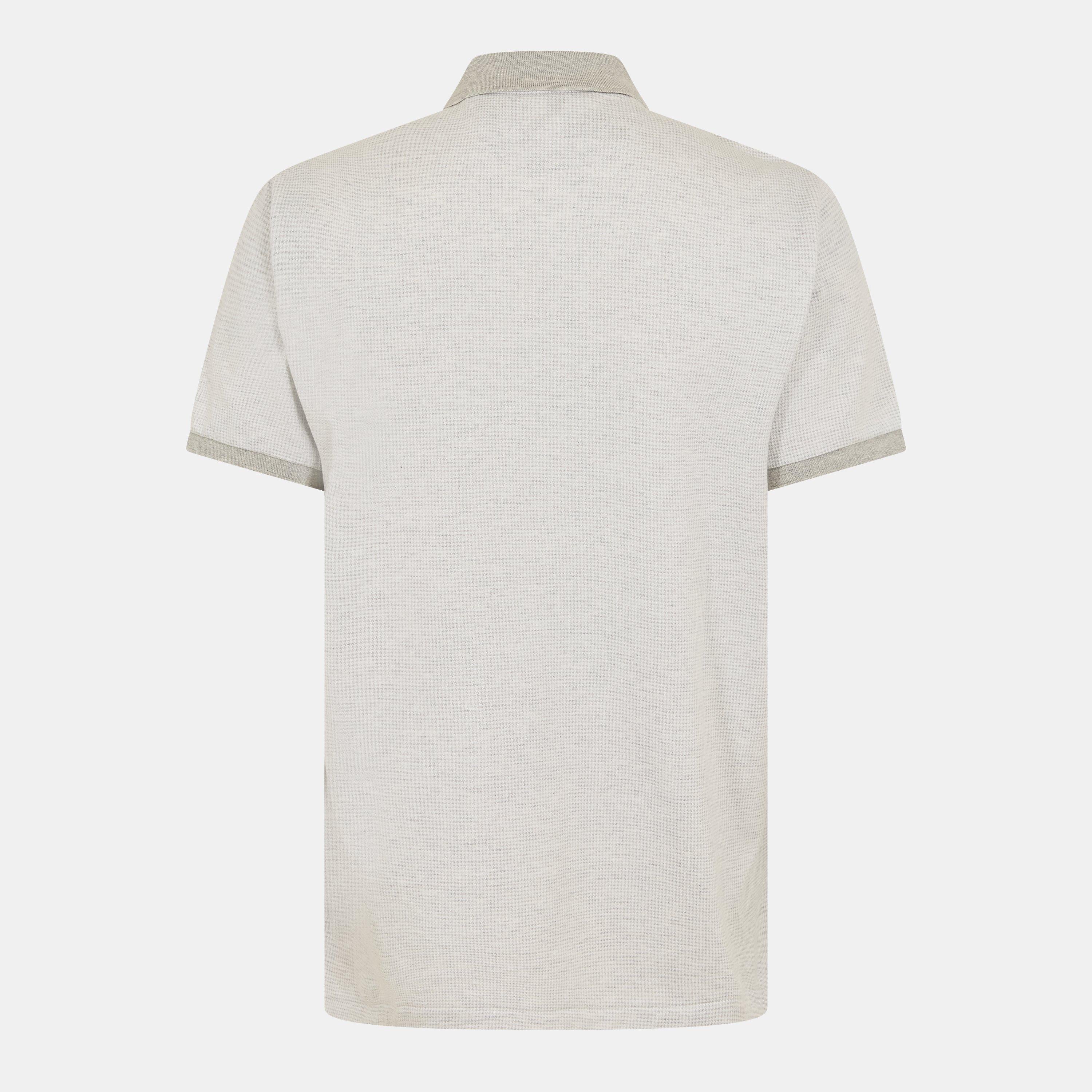 Men's Houndstooth Short-Sleeve Polo Shirt