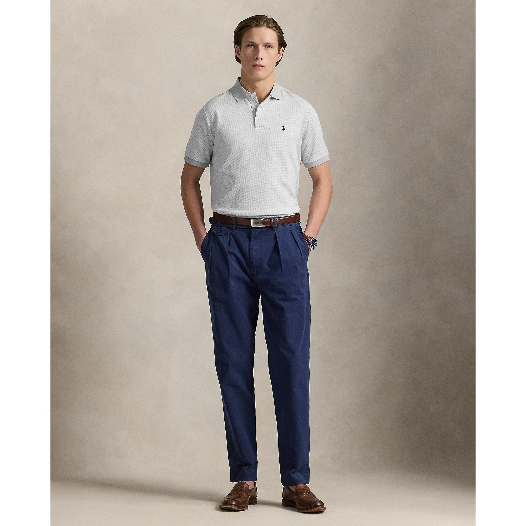 Houndstooth Short-Sleeve Polo Shirt