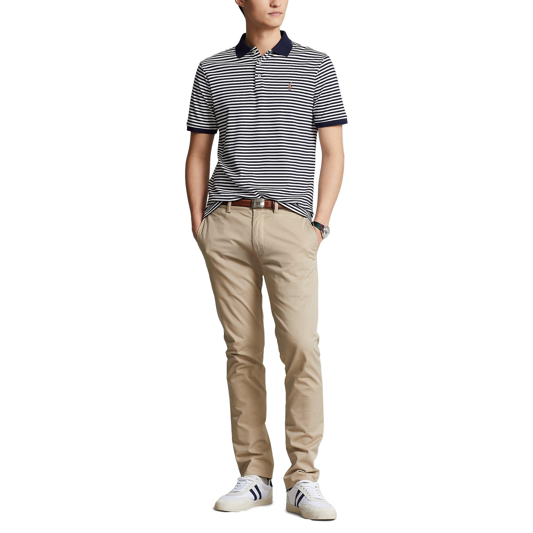 Striped Pima Polo Shirt
